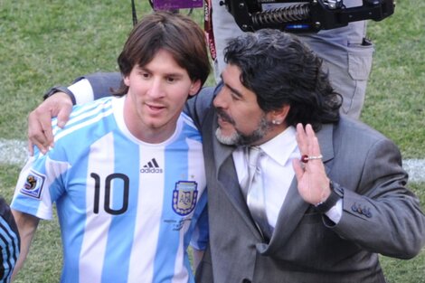 Lionel Messi y Diego Maradona