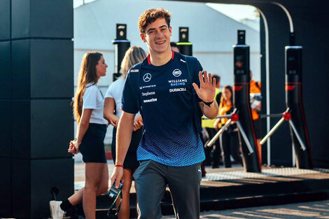 Franco Colapinto en su primer día como piloto de Williams en Monza