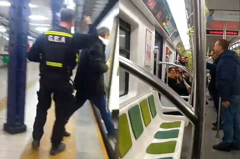 Un incómodo momento se vivió en la línea A de subte (Fuente: Redes sociales)