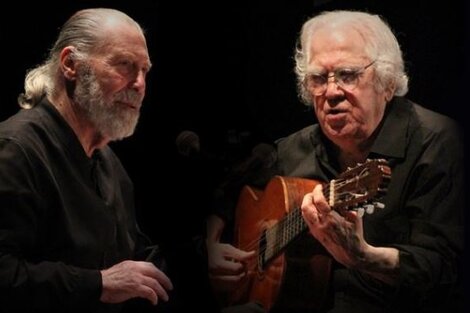 Mauricio Kartun y Juan "Tata" Cedrón, juntos en el Teatro Roma