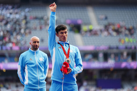 El festejo de Fernando Vázquez, cuarto medallista argentino en París