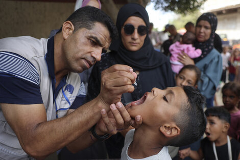 Más de 160 mil niños fueron vacunados contra la polio en Gaza en dos días