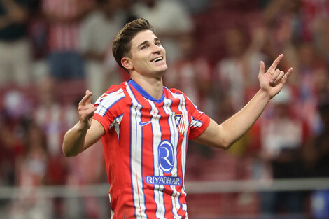 Julián Alvarez festejó por primera vez en el Atlético de Madrid