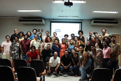 Académicos y activistas en la Universidad Federal Fluminense. Imagen: Raphaelle Anastácio.