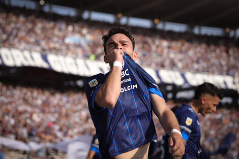 Depietri celebra el primer gol de los cordobeses