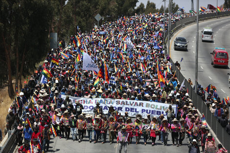 La marcha de Evo contra Arce llegó a La Paz