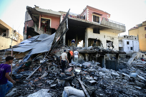 Una casa destruida por un bombardeo israelí cerca de Sidon, Líbano.