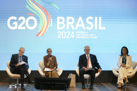 La ministra Marina Silva de Brasil en la reunión del G20.