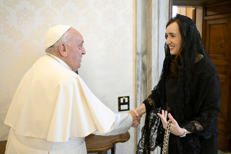 Victoria Villarruel se reunió con el papa Francisco