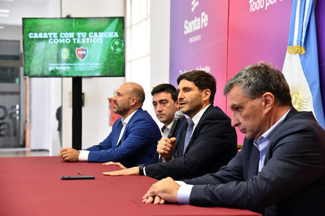 El anuncio lo hizo Pullaro con los presidentes de Central, Gonzalo Belloso y de Newell's, Ignacio Astore.