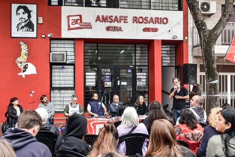 Amsafé Rosario hizo jornada de lucha contra el aumento por decreto. 