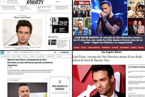 Así reflejaron los medios internacionales la muerte de Liam Payne