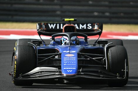 Colapinto a bordo de su Williams, en el circuito texano