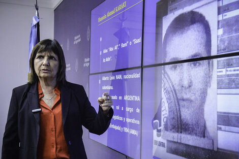 La conferencia de prensa de Patricia Bullrich. (Fuente: NA)