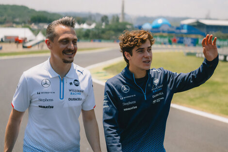 Colapinto recorrió Interlagos junto a su ingenieron de pista, Gaetan Jago.