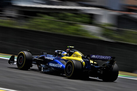 El monoplaza Williams de Colapinto en el GP de Brasil.