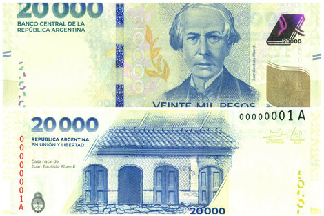 El diseño del nuevo billete está dedicado a Juan Bautista Alberdi.