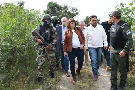 La recorrida por la frontera de Orán, en junio último. 