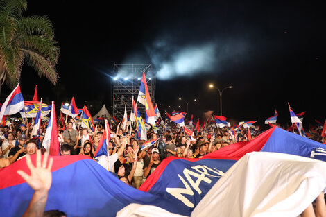 Festejo del Frente Amplio