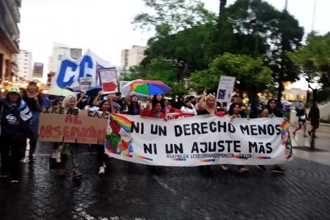 Marcha en el centro de la ciudad de Salta