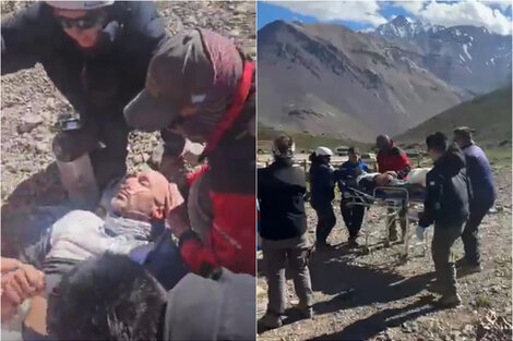 Un andinista italiano fue rescatado del cerro Aconcagua tras descompensarse