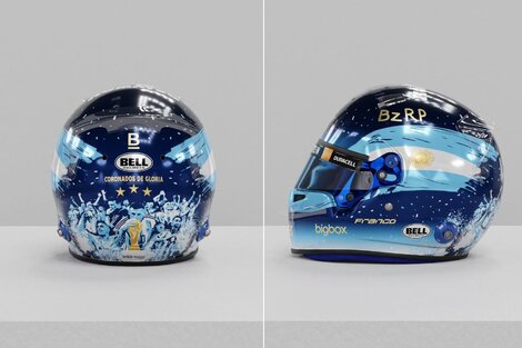 El imponente casco con el que Colapinto le rendirá homenaje a la selección argentina