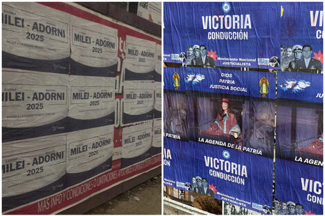 La ciudad amaneció empapelada con "curiosos" carteles sobre los candidatos de La Libertad Avanza para el 2025. 