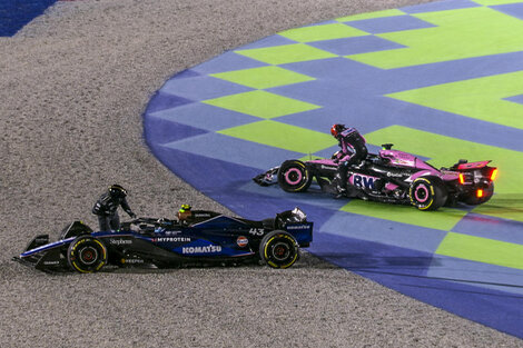 El Williams de Colapinto y el Alpine de Ocono, fuera de competencia apenas arrancada la carrera