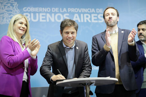 Verónica Magario, Axel Kicillof, Pablo López y Carlos Bianco. 