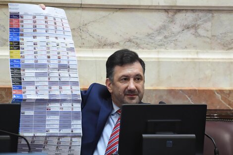 Edgardo Kueider en el Senado.