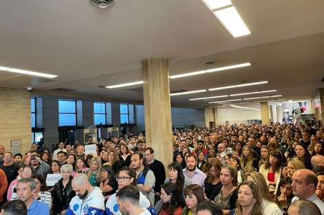 Los trabajadores judiciales iban a movilizar a Gobernación. (Fuente: Gentileza)
