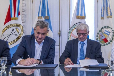 Javkin y Cúneo Libarona se elogiaron mutuamente. (Fuente: Gentileza)