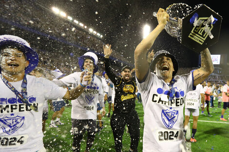 Vélez campeón de la Liga Profesional del fútbol argentino. 