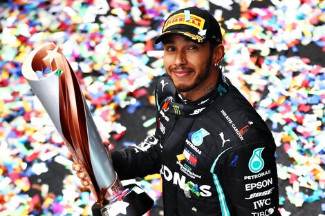 Lewis Hamilton, campeón de la Fórmula 1 en 2020, su último título con Mercedes.