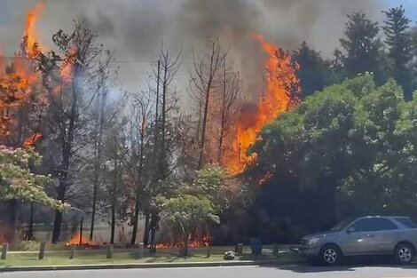 Incendio en el campo de golf de Palermo