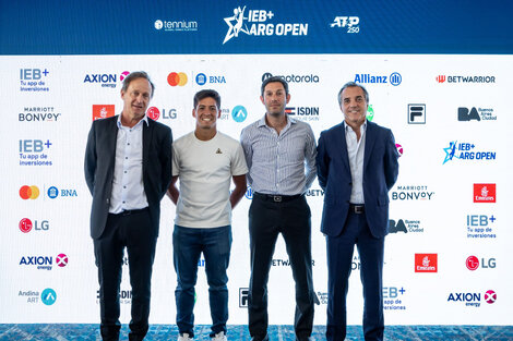 Martín Jaite, Sebastián Báez, Ignacio Abuchdid (IEB) y Martín Hughes (Tennium)