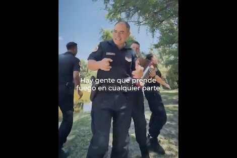 Un momento del video de los efectivos cordobeses. 