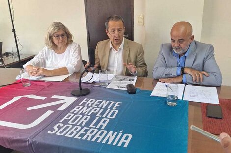 Balagué, Del Frade y Palo Oliver en la conferencia de ayer. (Fuente: Gentileza)