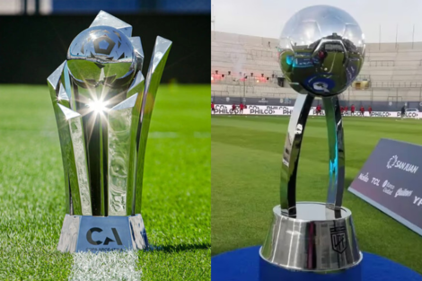 Trofeos de la Copa de la Liga y la Copa Argentina.