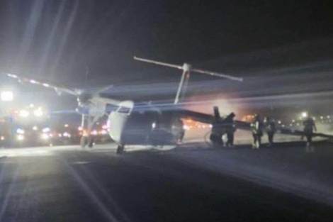 La portavoz del aeropuerto, Tiffany Chase, detalló que aproximadamente a las 9:30 p.m. del sábado, un vuelo de Air Canada Express operado por Pal Airlines procedente de St. John’s, Terranova, experimentó un incidente al aterrizar
