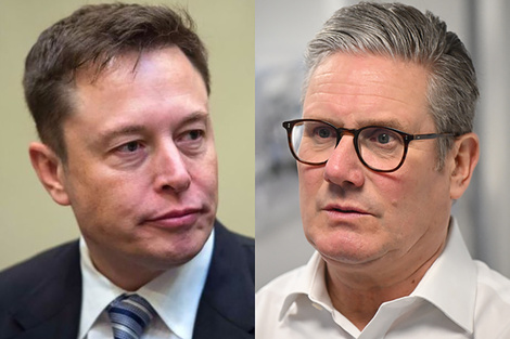 Elon Musk y Keir Starmer.