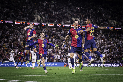 Los jugadores de Barcelona en pleno festejo