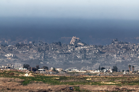 Vista de la Franja de Gaza desde la frontera israelí.