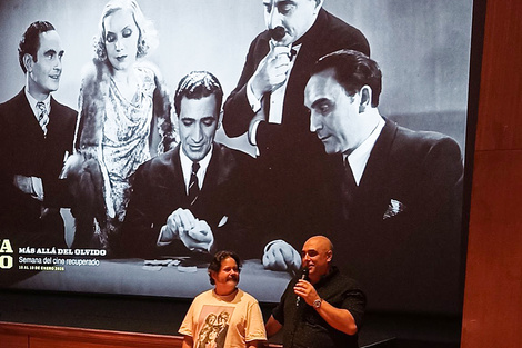 Mariano Castaño, coordinador general de la carrera de cine, junto a Fernando Martín Peña.