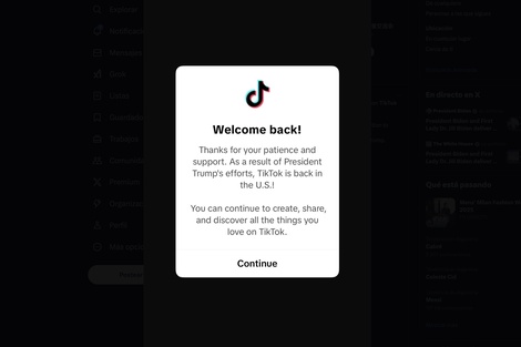 La decisión de TikTok se aplicó aproximadamente una hora y media antes de la entrada en vigor de la ley