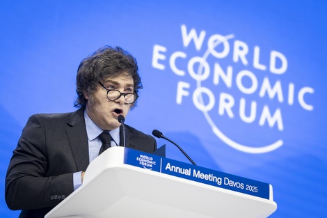 Javier Milei en el Foro de Davos.