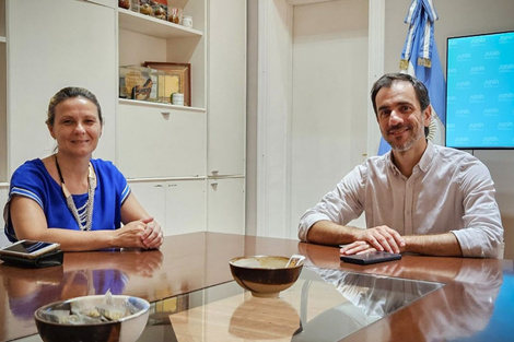 María José Gentile y Pablo Petrecca, intendentes PRO de Nueve de Julio y Junín.  