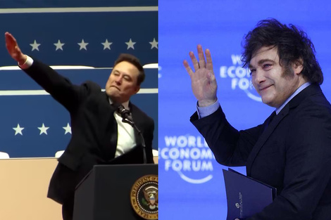 Los saludos de Elon Musk y Javier Milei.