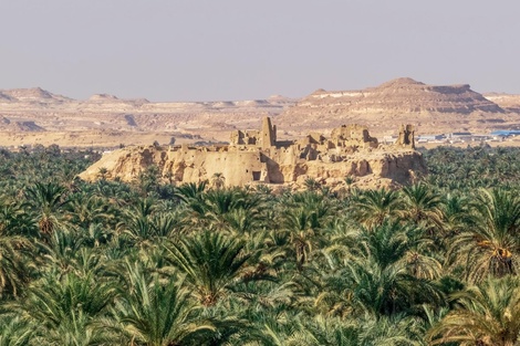 La antigua ciudadela de barro en Siwa.