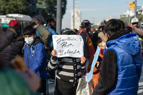 Expresiones de solidaridad con Yolanda Vargas en Buenos Aires